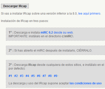 Bajar Mirc e Ircap