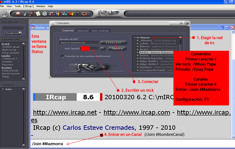 Primera pantalla Ircap